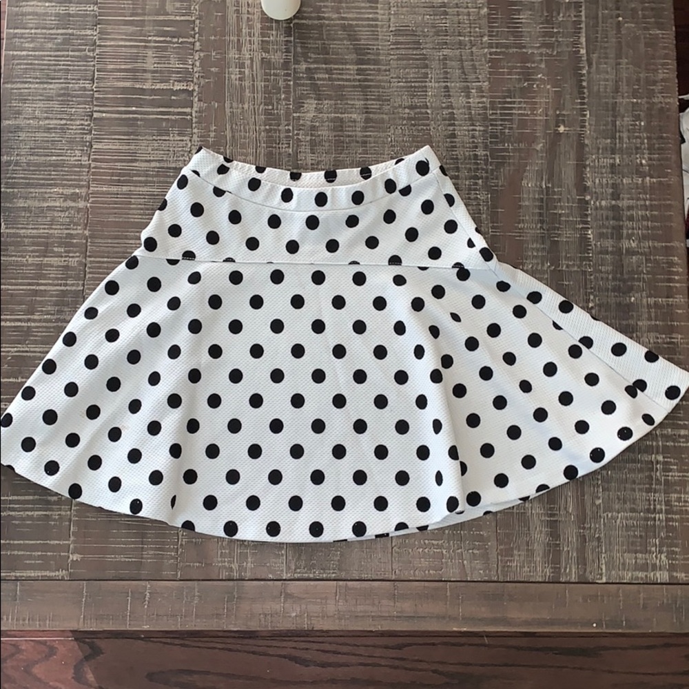 Love Ady S Polka Dot Skater Mini Skirt